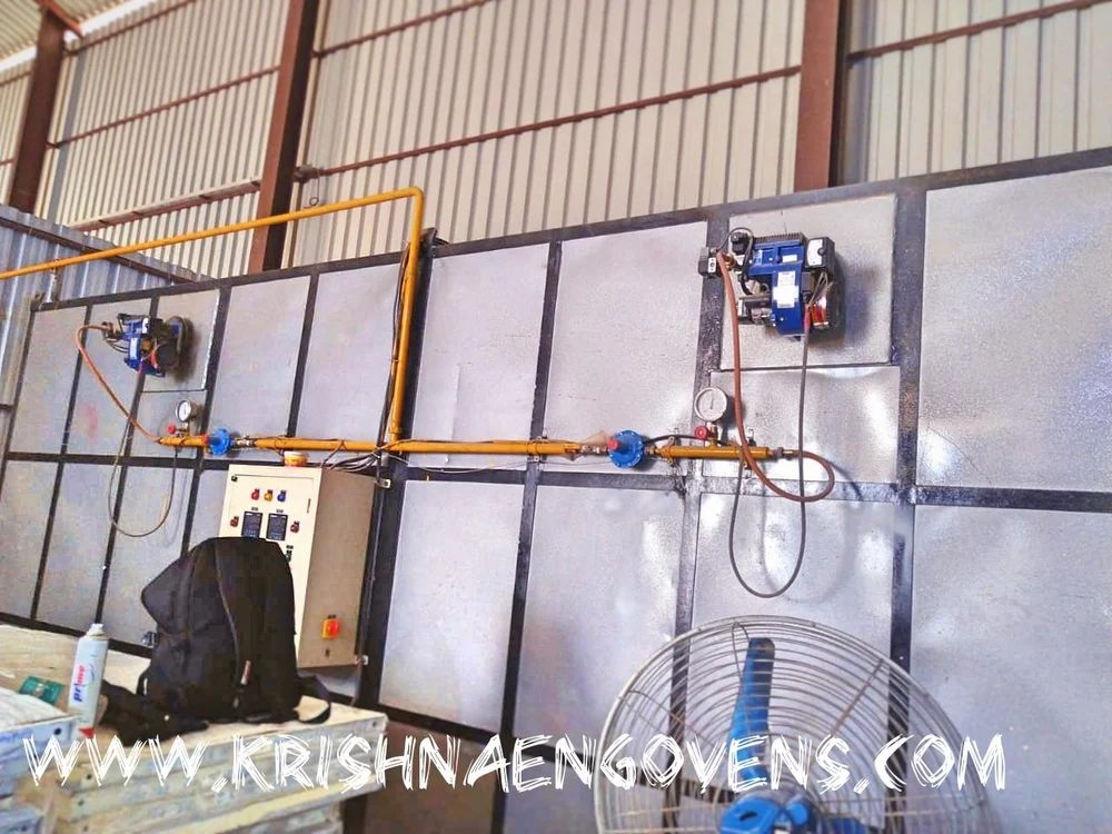 Powder coating conveyor setup